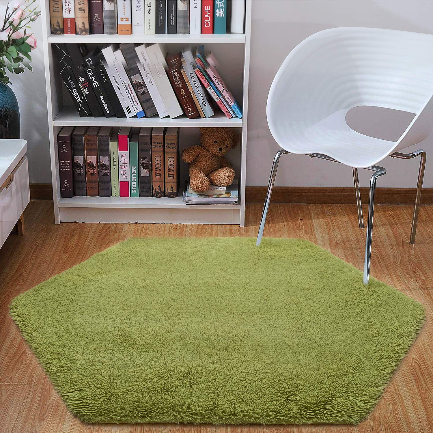 Junovo Ultra Soft Rug For Nursery Children Room Baby Room Home Decor Dormitory Hexagon Carpet For Playhouse Princess Tent Kids P